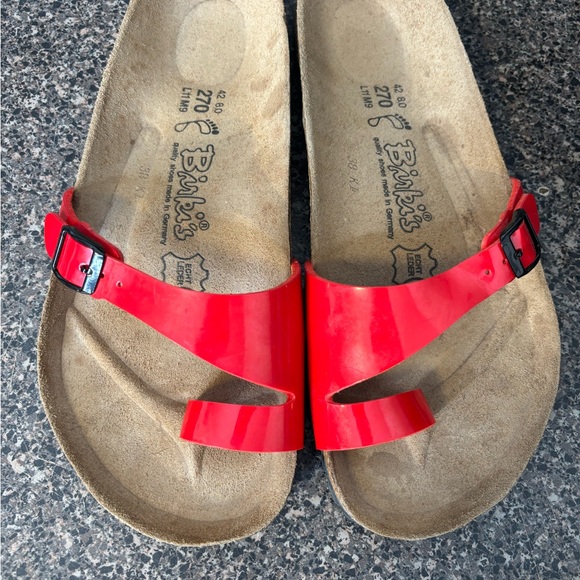 Birkenstock Birkies Majestic Red Like New Sandals Size Women’s 11 / M9 / EUR 42 - Picture 10 of 13